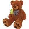 Deuba MONZANA® Orsacchiotto di Peluche L - XXXL 50-175 cm Pelo Morbido Fiocco Impronta delle Zampe Pupazzo Gigante Orsetto Orso Gigante Idee Regalo Orsacchiotti Teddy Bear Regali Pupazzi