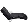 vidaXL Chaise longue da massaggio in Pelle finta nera