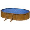 Gre KIT500W piscina fuori terra con anello gonfiabile Ovale 14550 L legno