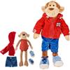 sigikid bambola da vestire giocattolo di apprendimento scimmia multicolore 43 cm, 40989