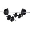 vidaXL Set di bilancieri + 2 manubri 60,5 kg