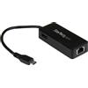 StarTech.com Adattatore da USB-C a Ethernet Gigabit - Compatibile con Thunderbolt 3 - Adattatore di rete USB tipo C - Adattatore Ethernet USB C (US1GC301AU) - Adattatore di rete - USB-C - Gigabit Ethernet + USB 3.1 Gen 2 - Nero