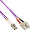 INLINE - Cavo adattatore - Da LC multimodale (M) a SC multimodale (M) - 25 m - Fibra ottica - Duplex - 50/125 micron - OM4 -