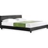 corium Letto imbottito Corium® 'Barcelona' (180 x 200 cm) (nero) - con rivestimento in Pelle finta / Pelle finta / moderno / con rete a doghe /