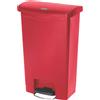 Slim Jim Cestino per rifiuti Rubbermaid Slim Jim con pedale anteriore, colore rosso, capacità 50 litri.