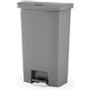 Rubbermaid Slim Jim Step On Container Front Step in plastica da 68 litri, Rubbermaid, colore: grigio
