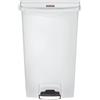 Slim Jim Cestino a pedale anteriore Rubbermaid Slim Jim Bianco 68L