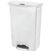 Rubbermaid 1883561 Cestino dei rifiuti a pedale Rubbermaid Slim Jim, 90 litri, bianco