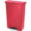 Slim Jim Cestino con pedale Rubbermaid Slim Jim, rosso, 90 litri