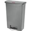 Rubbermaid - Slim Jim Step On Container Front Step Plastica 90 litri - Polietilene - Grigio