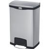 Rubbermaid - Slim Jim Step On Container Front Step Acciaio inossidabile 50 litri - Acciaio inossidabile - Acciaio inossidabile opaco, nero