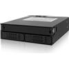 Icy Dock Backplane IcyDock 2x6,3cm SATAI-III/SAS in 1x5,25" HDD/SSD