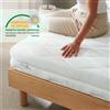 neu.haus Materasso in schiuma a freddo 160 x 200 cm, traspirante, adatto a chi soffre di allergie, rigido, con rivestimento sfoderabile, bianco