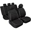 LAMPA Set di coprisedili universali per auto Lampa De-Luxe Sport Edition trapuntati in nero