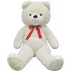 vidaXL Morbido orsetto di peluche XXL bianco 135 cm