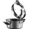 STONELINE® FUTURE Casseruola 28 cm | con coperchio in vetro a setaccio