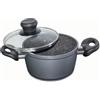 Stoneline Casseruola Stoneline 7451 1,5 L, alluminio pressofuso, grigio, coperchio incluso