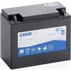 Exide Batteria Exide Bike GEL 12V 16Ah 100A moto con 6 bottigliette di acido incluso