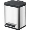 Hailo 0622-200 Bidone a pedale Öko duo plus M, 2x9 litri, acciaio inox