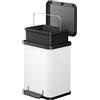 Hailo 0619-230 Bidone a pedale Hailo Öko uno plus M, 17 L, bianco