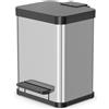 Hailo 0619-200 Bidone a pedale Hailo Öko uno plus M, 17 L, acciaio inox