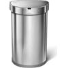 simplehuman Cestino per rifiuti unisex 45L a sensore semicircolare con scomparto per sacchetti in acciaio inox