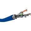 Goobay Cavo di rete CAT 7A, S/FTP (PiMF), blu, 100 m - conduttore in rame (CU), AWG 22/1 (solido), guaina del cavo priva di alogeni (LSZH)