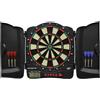 Carromco electronic dart cabinet Panthera-301 4 fori rosso-verde-beige-nero 8 giocatori con freccette morbide 32 giochi 500 varianti (incluso il cricket)