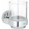 Grohe Essentials support avec verre en cristal, 40447001, 40447001