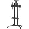 IC Intracom Manhattan Supporto TV universale Basic Multimedia su rotelle, per schermi da 37" a 70"* e fino a 50 kg, inclinazione +/- 10, supporto per telecamera e ripiano AV rimovibili, nero, 50 kg, 94 cm (37"), 177,8 cm (70"), 600 x 400 mm, regolabile …