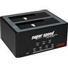 ROLINE - Docking station per HDD - Alloggiamenti: 2 - 6,4 cm, 8,9 cm (2,5", 3,5") - SATA 6Gb/s - 600 MBps - USB 2.0 - Nero (16.)