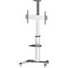 IC Intracom Manhattan supporto TV universale multimediale su rotelle, per schermi da 37" a 70"* e fino a 50 kg, inclinabile da -12 a 5°, girevole a 90°, supporto per telecamera e ripiano AV rimovibili, nero/argento, 50 kg, 94 cm (37"), 177,8 cm (70"), …