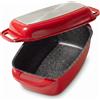 STONELINE® Casseruola rossa 40x22 cm | con coperchio