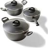 Stoneline Set di pentole in Vetroceramica STONELINE® CERAMIC 6 pezzi 18/20/24 | con coperchi