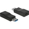 DELOCK Konverter USB3.1 Typ A -> Typ C St/Bu schwarz