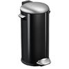 Eko-Europe EKO - Cestino a pedale Belle Deluxe 30 litri - Acciaio Plastica - Nero lucido, opaco s/s