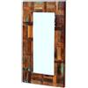 vidaXL Specchio in legno di recupero 80x50 cm