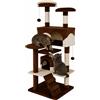 lionto tiragraffi per gatti lionto, albero tiragraffi e giochi da 130 cm con 2 grotte, scale, 3 aree di riposo e tronchi in sisal, marrone/beige