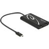 DELOCK Adapter Thunderbolt 3 -> 2x DP St/Bu 4K 60Hz