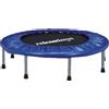 Relaxdays Trampolino pieghevole, per interni, fitness H x L x P: 22 x 95 x 95 cm, carico massimo 100 kg, blu-nero