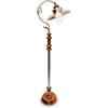 Relaxdays Lampada da terra Relaxdays in stile Art Nouveau, con paralume inclinabile, in legno massello e ottone, dimensioni: ca. 157 x 35 x 39 cm