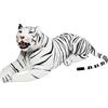 BRUBAKER tigre gigante bianca con denti 130 cm peluche tigre di peluche