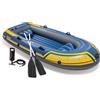 Intex 68370NP barca gonfiabile 3 persone Viaggio Svago Canotto gonfiabile con remi Blu e Giallo