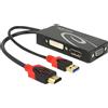 DELOCK Adapter HDMI -> DVI(24+5)/VGA/Displayport 4K schwarz