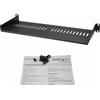 StarTech.com Scaffale rack per server ventilato 1U - Profondità 175 mm - Acciaio - Rack - Scaffale - Nero - 1U - 17,8 cm (7")