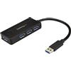 StarTech.com Hub USB 3.0 a 4 porte - con porta di ricarica - alimentatore incluso - estensione porta USB - splitter USB - hub - 4 x SuperSpeed USB 3.0 - desktop - per P/N: USB312SAT3CB, USB315CB2M, USBLT1MWS, USBLT2MBR, USBLT30CMW, USBLTM1MBK, USBLTM1MWH
