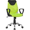 AMSTYLE Sedia da tavolo per bambini KiKa nero lime per bambini da