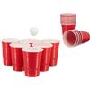 Relaxdays Set da birra da 51 pezzi, colonna da birra da 2,5 litri con rubinetto, confezione da 50 bicchieri rossi, bicchieri da festa per Beer Pong