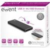 Ewent Box esterno Ewent EW7023 SSD M2 USB 3.1 Alluminio