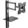 Maclean Televisore Supporto da parete per TV con ripiano per DVD Supporto per ripiano VESA 100-200